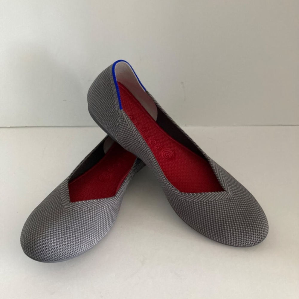 Rothy's Women's Shoes The Flat Slip-On Round Toe Classic Pebble Gray Ballet 10